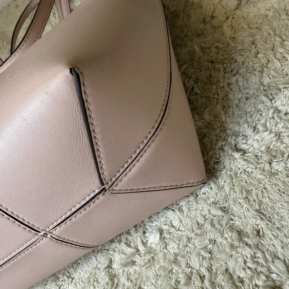 Tory Burch T Block North South Tall Tote Pink Shell - Picture 8 of 13